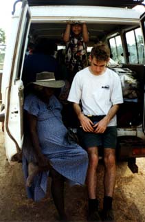 Lulu Martin Dalpbalngali and Stephen Wilson recording a text